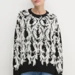 OUI pulover din amestec de lana femei, culoarea alb, calduros, 90176