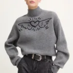 Miss Sixty pulover de lana x Keith Haring femei, culoarea gri, 6L4RJ0380000