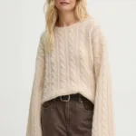 By Malene Birger pulover de lana CIERRA femei, culoarea bej, Q72574004