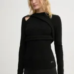 Heliot Emil pulover din amestec de lana femei, culoarea negru, AW24.W.07.065.BLK01