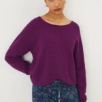 Medicine pulover femei, culoarea violet, light