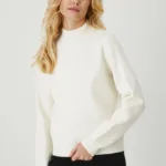 Medicine pulover femei, culoarea bej, light, cu turtleneck