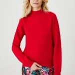 Medicine pulover femei, culoarea rosu, light, cu turtleneck