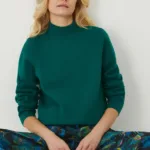 Medicine pulover femei, culoarea verde, light, cu turtleneck