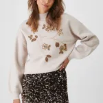 Medicine pulover femei, culoarea bej, light, cu turtleneck