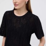 Karl Lagerfeld pulover de bumbac culoarea negru, light