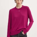 Tommy Jeans pulover femei, culoarea violet, light