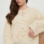 Pepe Jeans pulover GAELLE femei, culoarea bej, light
