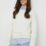 Sisley pulover femei, culoarea bej, light