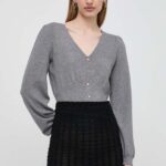 Morgan pulover femei, culoarea gri, light
