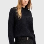 AllSaints pulover de lana VORTEX JUMPER femei, culoarea negru, calduros, W032KB