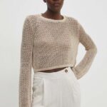 Answear Lab pulover culoarea auriu
