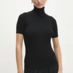 Answear Lab pulover femei, culoarea negru, cu guler