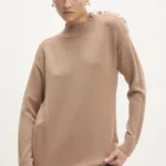 Answear Lab pulover femei, culoarea maro, light, cu turtleneck