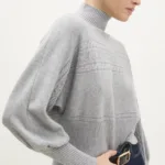 Answear Lab pulover femei, culoarea gri, cu guler