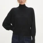 Answear Lab pulover femei, culoarea negru, cu guler