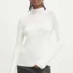 Answear Lab pulover femei, culoarea bej, light, cu turtleneck