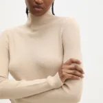 Answear Lab pulover femei, culoarea bej, light, cu turtleneck