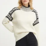 Answear Lab pulover de lana culoarea bej, cu turtleneck