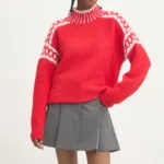 Answear Lab pulover de lana culoarea rosu, cu turtleneck