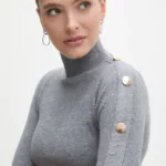 Answear Lab pulover femei, culoarea gri, light, cu guler