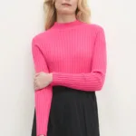 Answear Lab pulover femei, culoarea roz, light, cu turtleneck