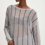 Answear Lab pulover femei, culoarea argintiu, light