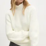 Answear Lab pulover femei, culoarea bej, cu turtleneck