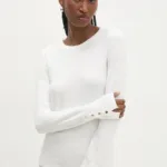Answear Lab pulover femei, culoarea alb, light