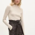 Answear Lab pulover femei, culoarea bej, light, cu turtleneck