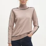 Answear Lab pulover de casmir culoarea bej, cu guler