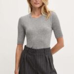 Mos Mosh pulover de lana femei, culoarea gri, light, 158950