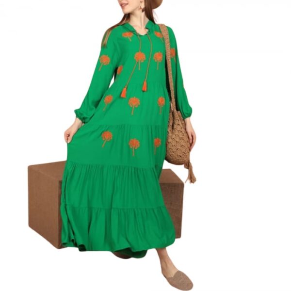 Rochie de dama midi cu tesaturi brodate Victorita
