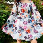Rochie din voal cu imprimeu floral Delia 2