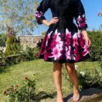Rochie eleganta din barbie cu imprimeu floral Eleftheria 3
