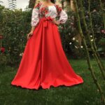 Rochie Traditionala stilizata cu Maci 8