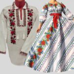 Set Cuplu 618 Camasa Traditionala si Rochie Stilizata cu motive traditionale