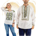 Set Traditional Cuplu 598 Camasi traditionale cu broderie