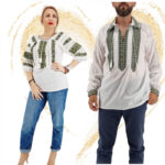 Set Traditional Cuplu 600 Camasi traditionale cu broderie