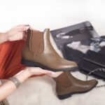 Ghete dama piele ecologica captusit sunniva kaki - imagine 2