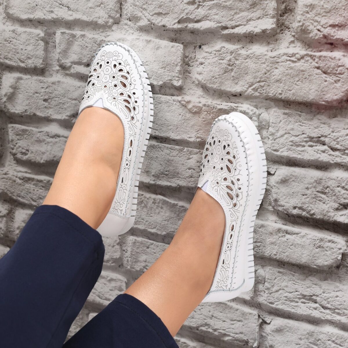 Pantofi dama casual Albi din Piele Naturala Iliana - imagine 2