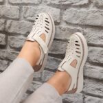 Pantofi dama casual Bej din Piele Ecologica Asreva - imagine 2