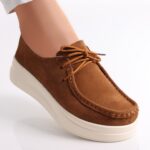 Pantofi dama casual Cmei din Piele Naturala Intoarsa Derina - imagine 2
