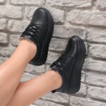 Pantofi dama casual Negri din Piele Naturala Namia - imagine 2