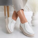 Pantofi dama cu platforma Albi din Piele Naturala Jasya - imagine 2