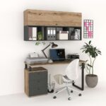 Ansamblu birou STUDIO 5, Stejar, Antracit