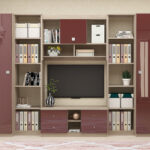 Biblioteca MODUS 290, PAL Oak, MDF Bordo Gloss