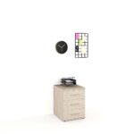 Casetiera birou STUDIO, 3 sertare, Oak