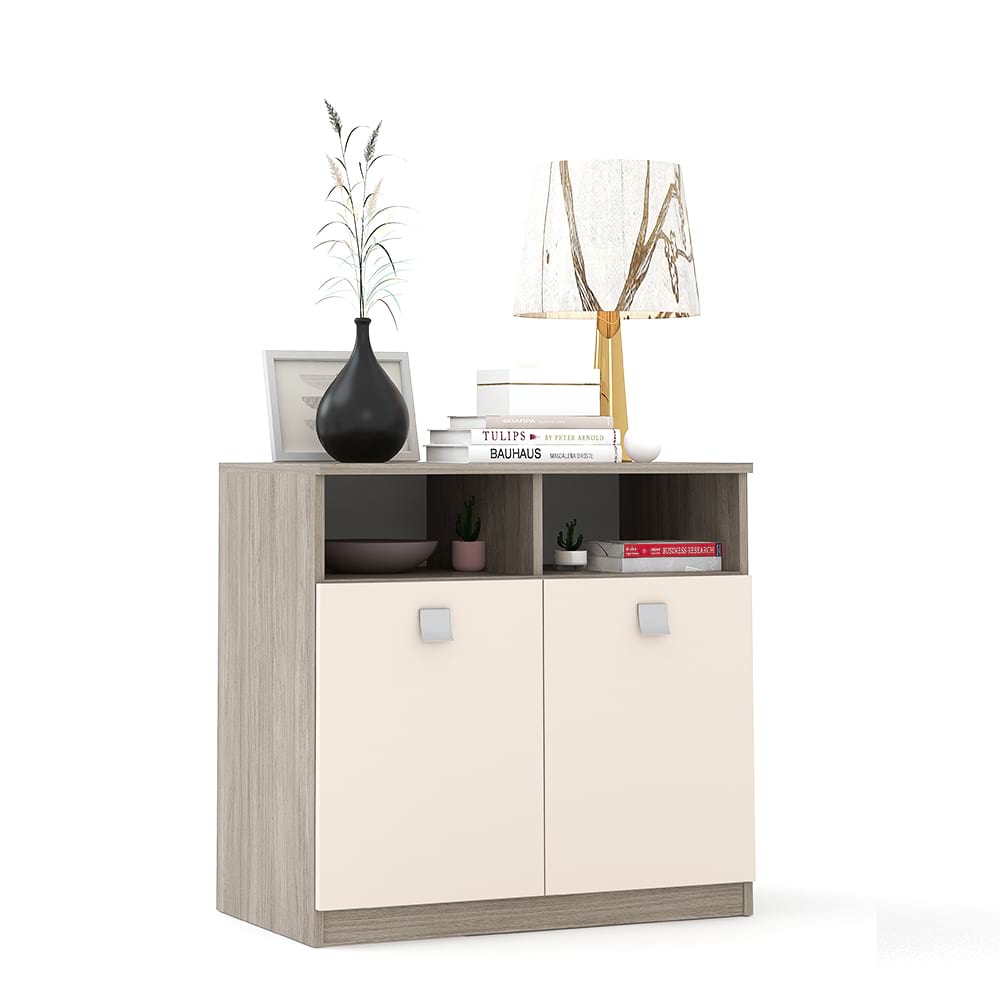 Comoda-Linea-2-usi-Oak-vizon Comoda LINEA 2 usi, Oak, Vizon - imagine 1