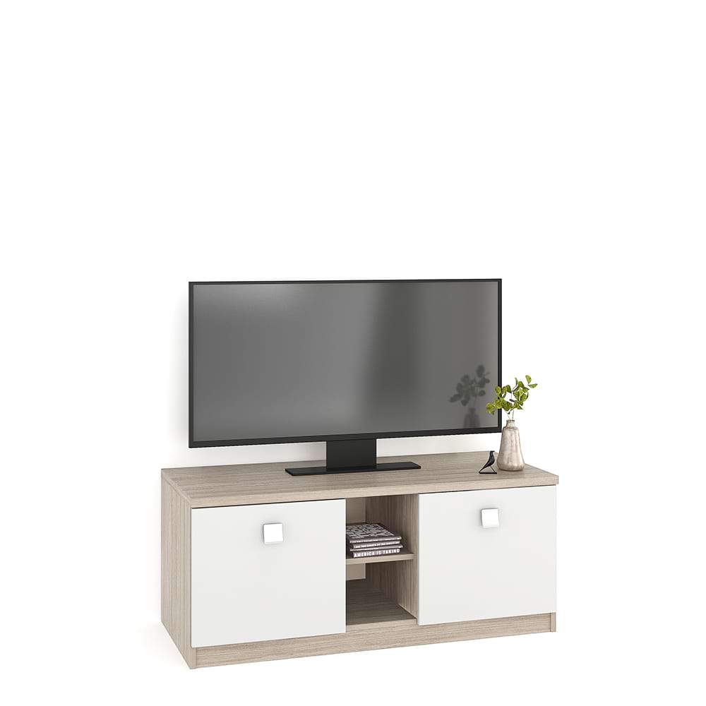 Comoda-SYSTEM-110-2-usi-Oak-Alb_kinl-a2 Comoda TV SYSTEM 110, 2 usi, Oak, Alb - imagine 1